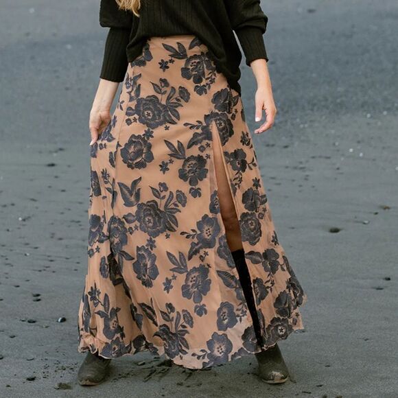 JoyFolie ALLURAH SKIRT IN CHARCOAL - Picture 4 of 15